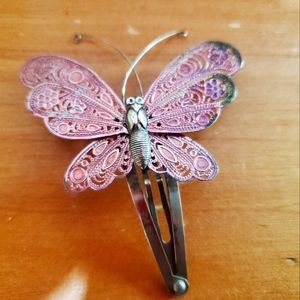 Large butterfly hair clip